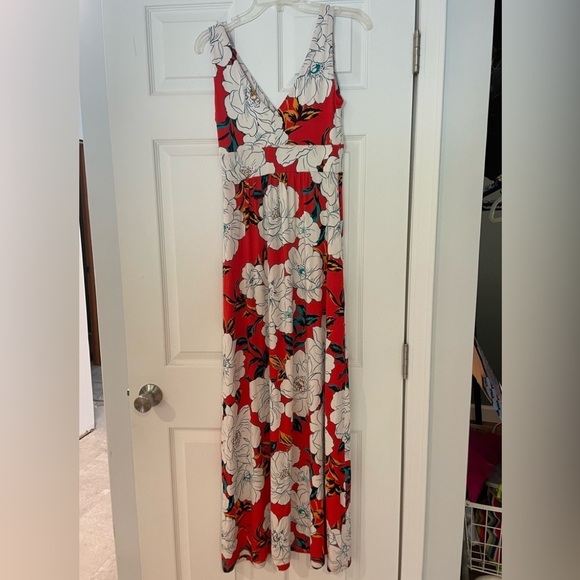 C&C CALIFORNIA ORANGE/WHITE FLORAL TANK MAXI DRESS - Picture 3 of 3